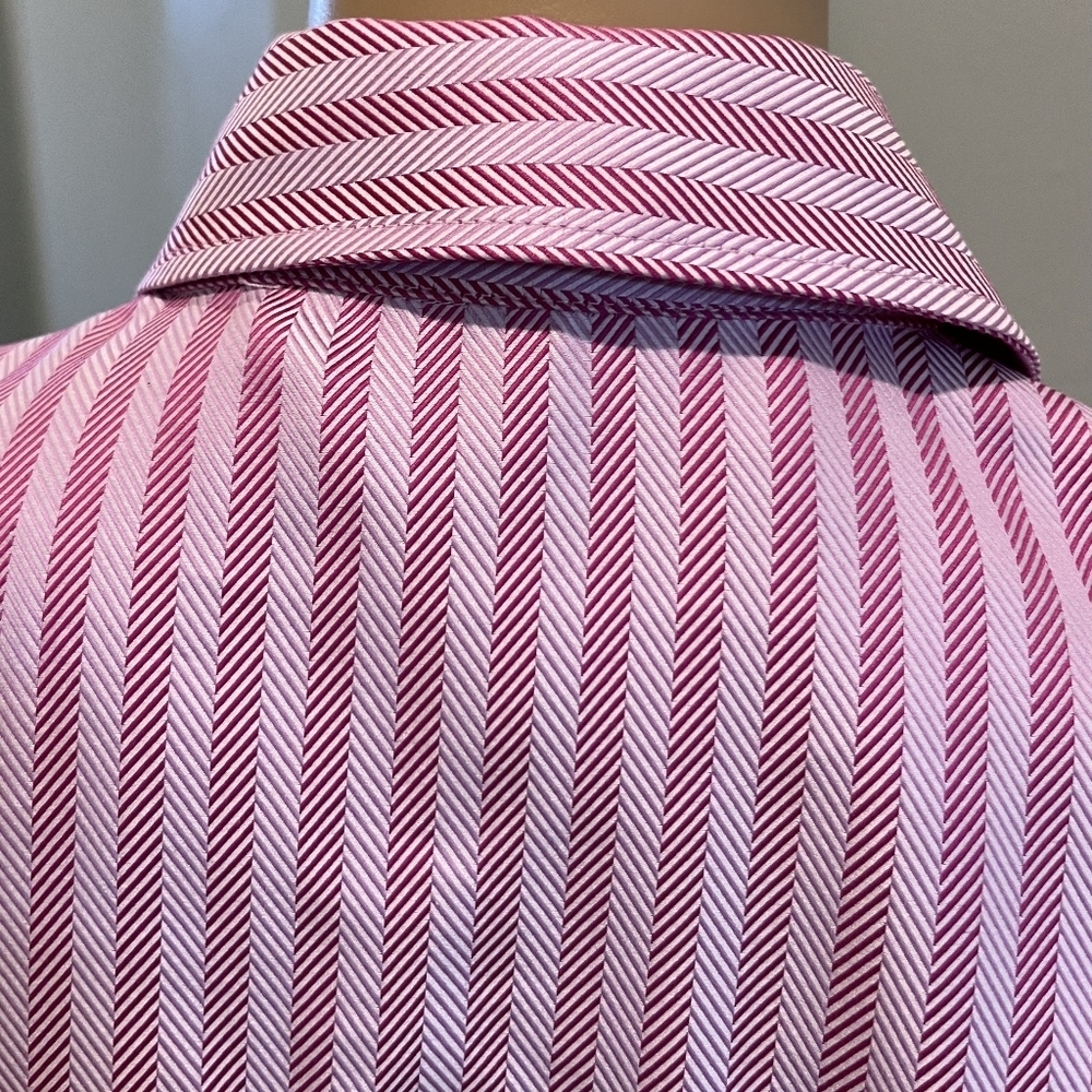 Theory 5 Button Front Herringbone Weave "Ivy" Blouse in Size Petite. NWT - Picture 11 of 16